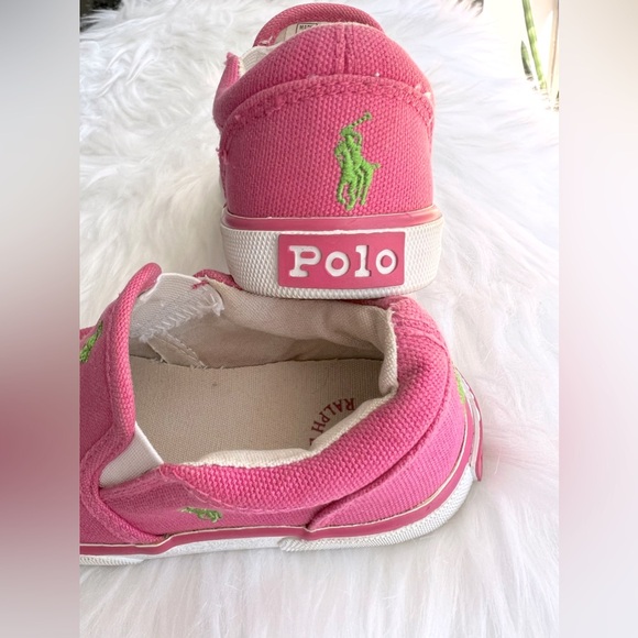Polo Ralph Lauren toddlers fuchsia slip on size 8 - Picture 10 of 14